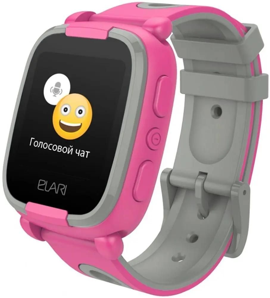 Смарт-часы ELARI KidPhone 2,  1.44",  розовый/черный [kp2-vit-gry]